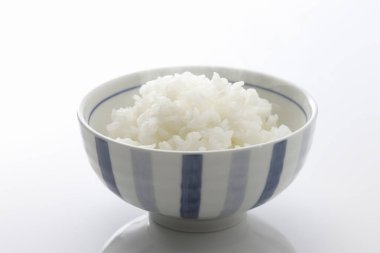 Arka planda Japon pirinci, yakın plan.