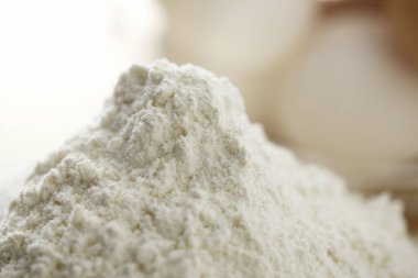 Bulanık arkaplanda beyaz un