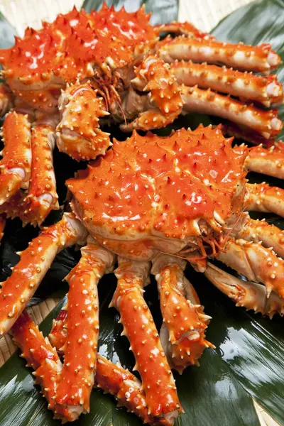 Fresh Red Crab Background Close — Stock Photo, Image