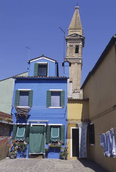ブラーノ島 イタリアのカラフルな家 — ストック写真