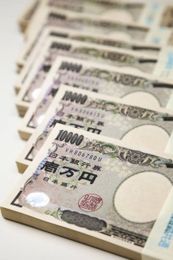 Yen kağıt para biriminin görünümünü kapat