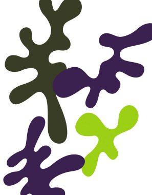 Beyaz arka plan üzerinde soyut şekiller 