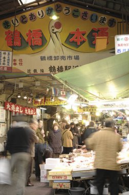 Osaka, Japonya - 22 Temmuz 2018: Shinsekai Bölgesi Yeni Dünya Naniwa, Osaka, Japonya 'da ünlü bir yerdir..