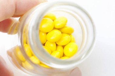 İlaçlar. İlaç hapları, kapatın.