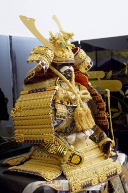 Geleneksel Japon samuray kostümü. 