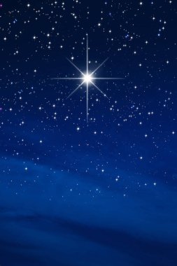 Yıldızlar ve ay gökyüzü