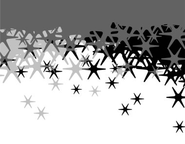 soyut illüstrasyon siyah beyaz yıldızlar