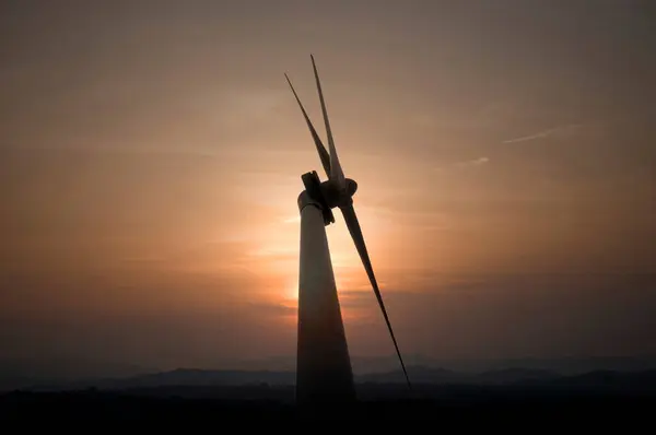 Wind Turbine Sunset — Stock Photo, Image
