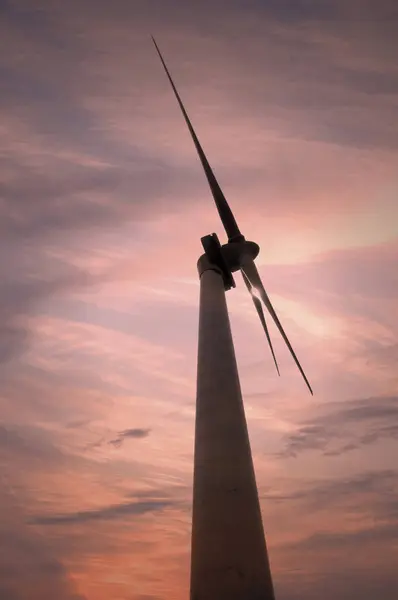 Wind Turbine Sunset — Stock Photo, Image