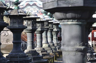 Ueno Park - Ueno Toshogu Tapınağı Taş Fener ve Kan 'eiji Tapınağı 