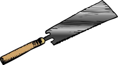 beyaz arkaplanda izole edilmiş spatula çizimi, çizgi film illüstrasyonu