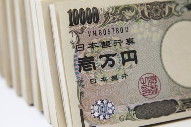 Yen banknotlarının görünümünü kapat 