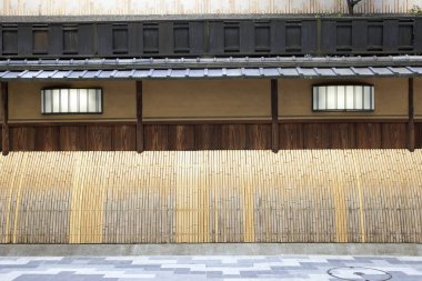 Geleneksel mimarisi olan geleneksel Japon evi.