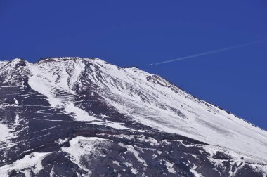 Japonya 'daki Fuji Dağı' nın güzel manzarası 