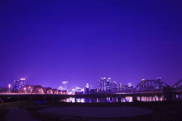 View Modern City Evening — Stock Photo, Image