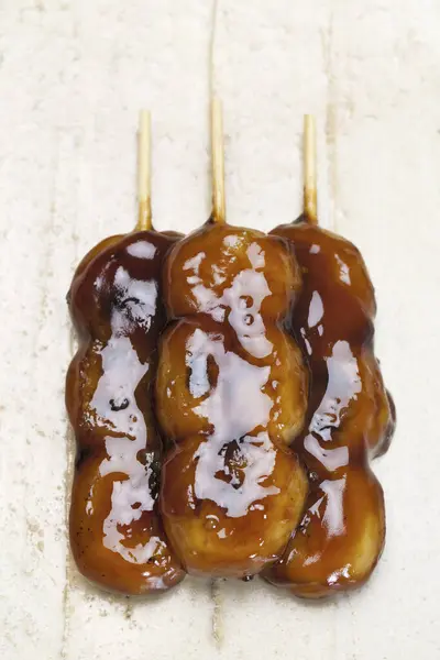 Вкусное Японское Данго Сладкая Еда Японии — стоковое фото