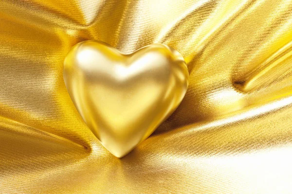 Inimă Aur Fundal Aur — Fotografie, imagine de stoc
