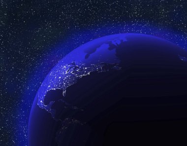 Astronomi konsepti. dünya ve uzay 