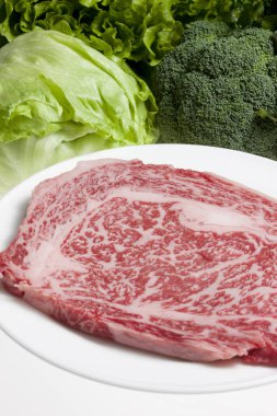 Wagyu sığır eti arka planı kapat 