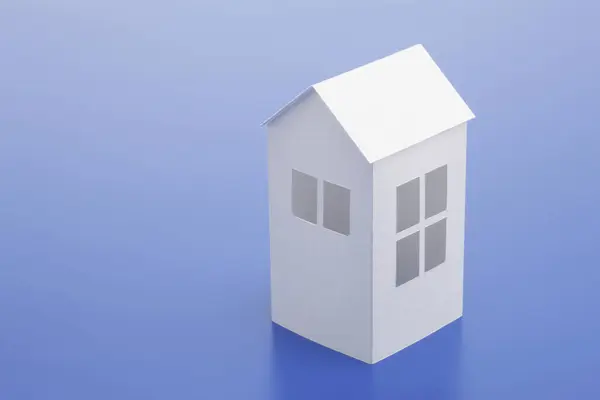 Papír Házak Modellje Közelről — Stock Fotó