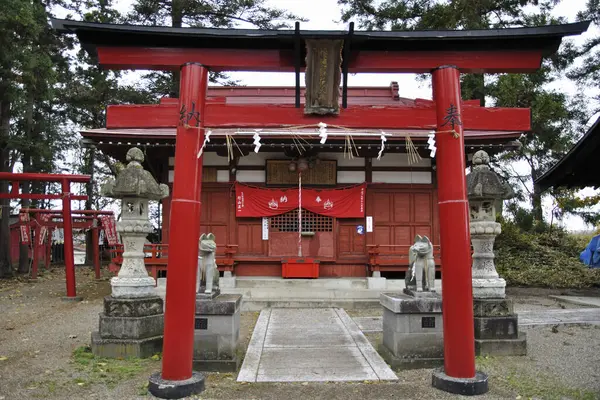 Sonbaharın Sonlarında Fukutoku Inari Daimyojin Yonezawa — Stok fotoğraf
