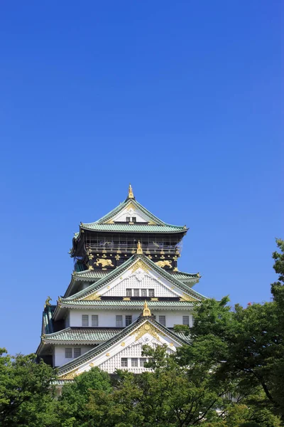 Szenische Aufnahme Des Berühmten Osaka Burgturms Japan — Stockfoto