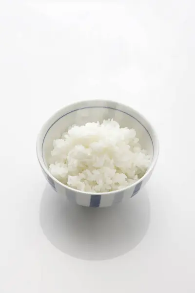 Japanischer Reis Schüssel Hintergrund Nahaufnahme — Stockfoto