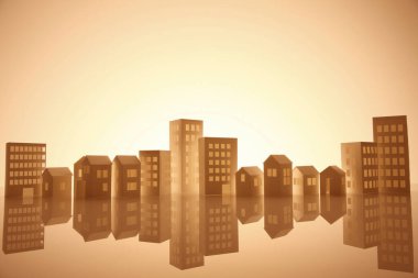 Kağıt ev modeli, kapat. 