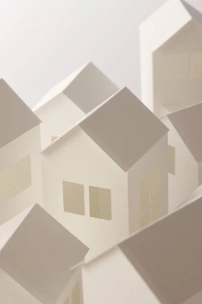 Model Papírových Domů Zavřít — Stock fotografie