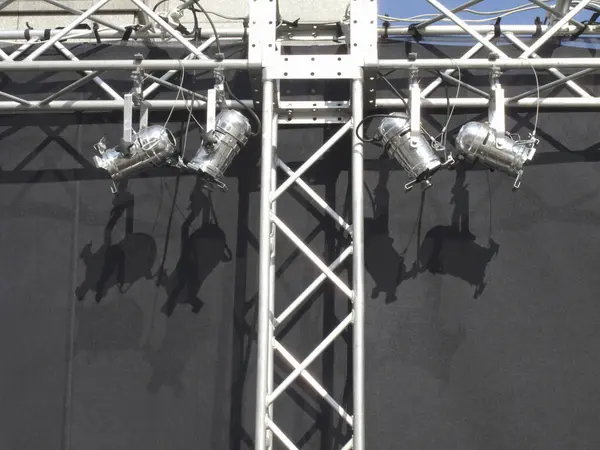 Metal Stage Lights Fixed Event — Stock Photo, Image
