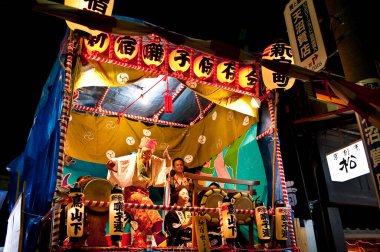 Geleneksel Japon Festivali Japonya 'da Yüzer (Dashi veya Yama)