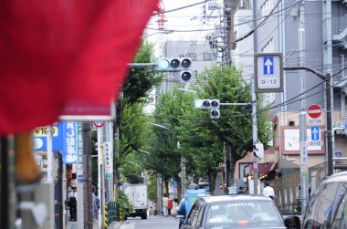 Şehirdeki trafiğin manzarası