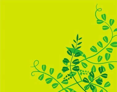 Dekoratif çiçek unsurlarıyla soyut arkaplan