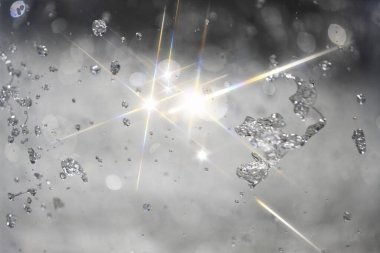 Bokeh ışıkları ve yıldızlarıyla soyut arkaplan