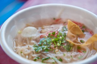 Lezzetli Asya mutfağının yakın görüntüsü