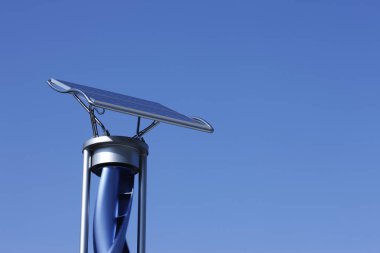 solar energy panels on nature background