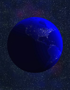 uzay ve yıldızlı toprak