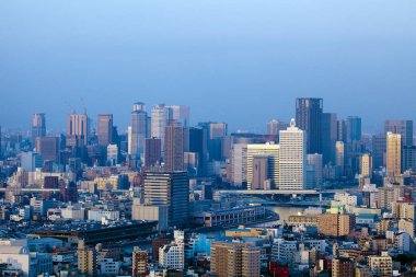 Sabahleyin Tokyo şehir manzarası, Japonya 