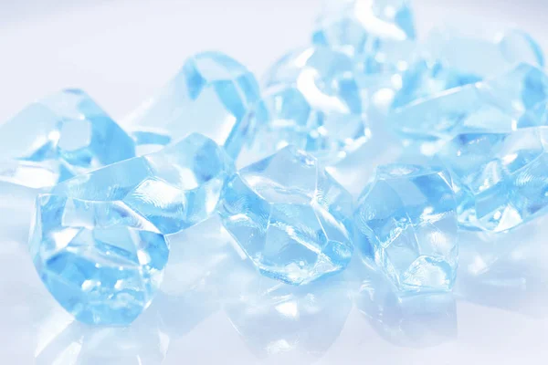 Cristales Azules Sobre Fondo Blanco — Foto de Stock
