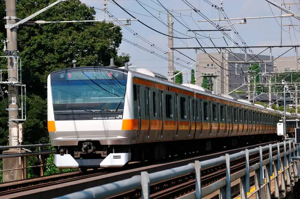 Japonský Vlak Vysokorychlostní Železnice — Stock fotografie