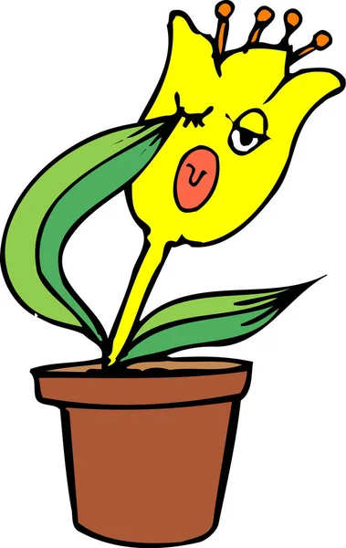 cute cartoon flower character, illustration