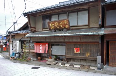 Japon köyündeki eski geleneksel mimari.