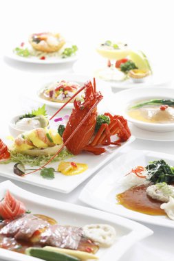 Lezzetli ve sağlıklı yemekler, yakın çekim.