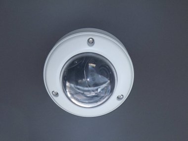 Yuvarlak tavan aydınlatma arkaplanı koyu gri