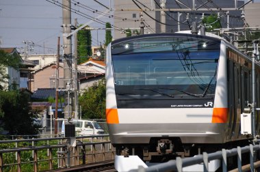  Japonya demiryolu. yüksek hızlı modern tren 