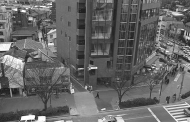 Tokyo 'nun eski panoramik manzarası. Japonya 