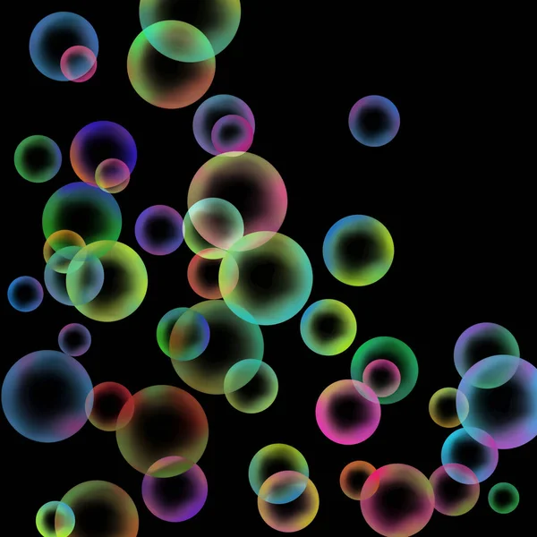 Burbujas Jabón Colores Abstractos Sobre Fondo Oscuro —  Fotos de Stock
