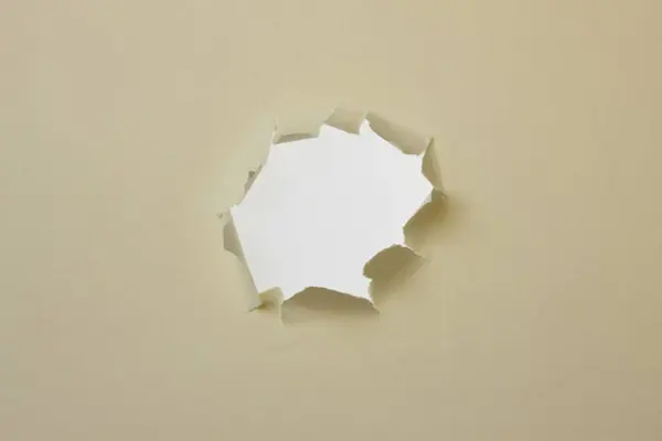 White Torn Hole Paper Background — Stock Photo, Image