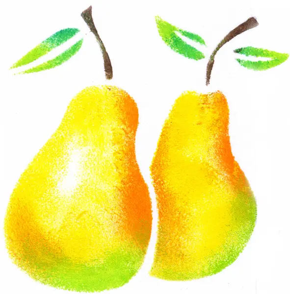 Olgun armutlar beyaz arkaplanda izole