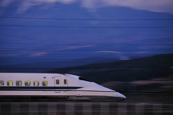 Schnellzug Mit Shinkansen Kugeln Rast Japan — Stockfoto